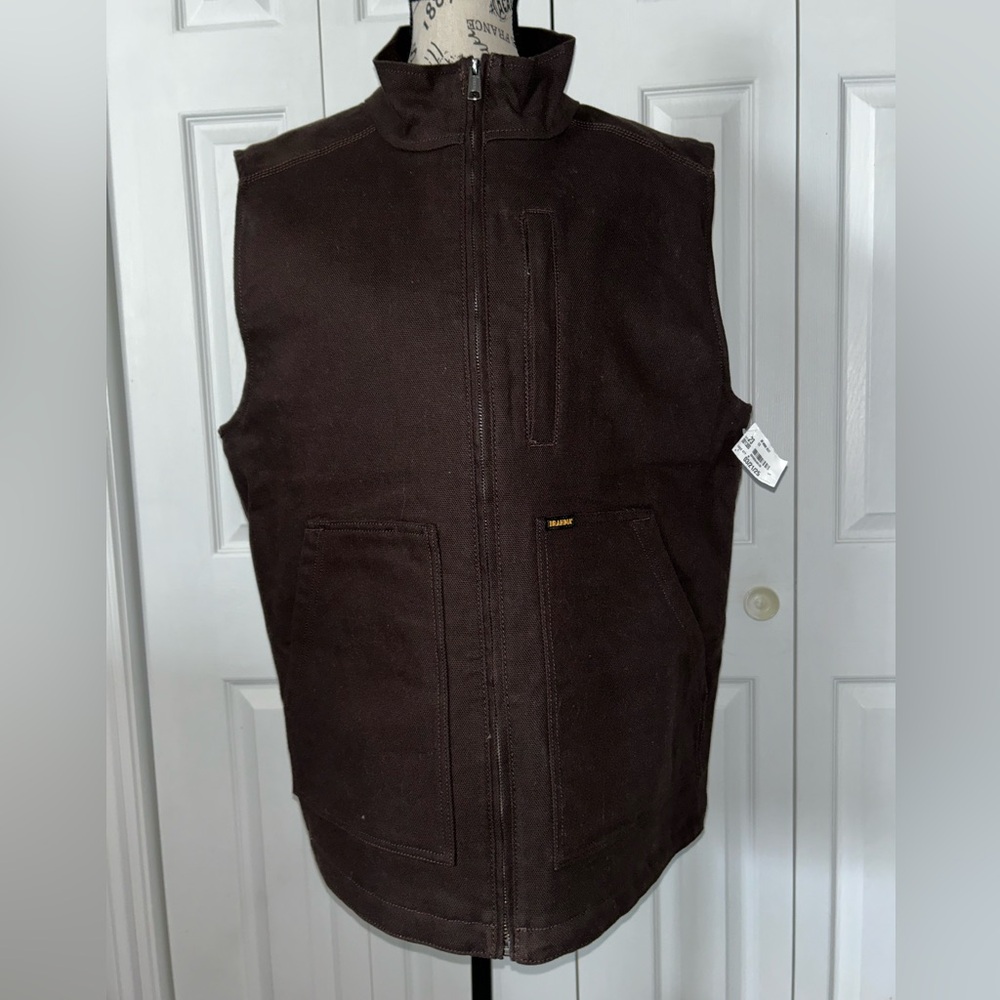 Brahma Brown Utility Vest Sturdy Canvas Design